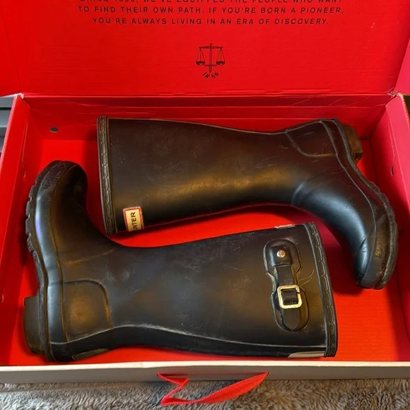 Hunter original kid rain boot  boots size 2 balck - Picture 5 of 5